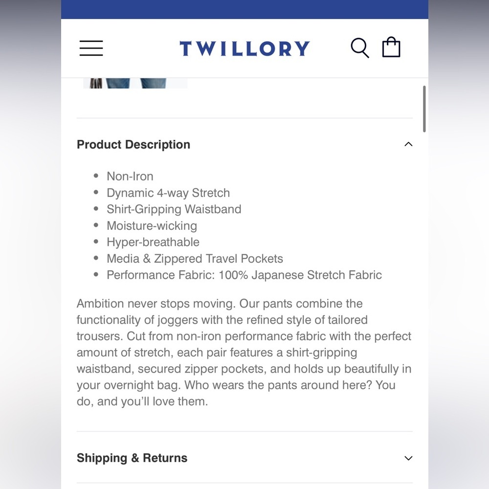 Twillory Performance Stretch Dress Pants - Picture 5 of 13